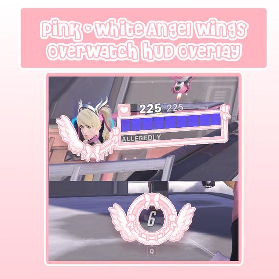 Overwatch HUD Stream Overlay | Health Bar and Ult Charge | Angel Wings & Bows | Two Colors!