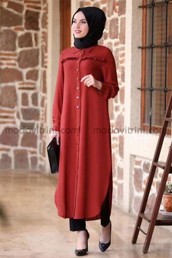 Muslim Long Tunic / Hijab Evening Dress 