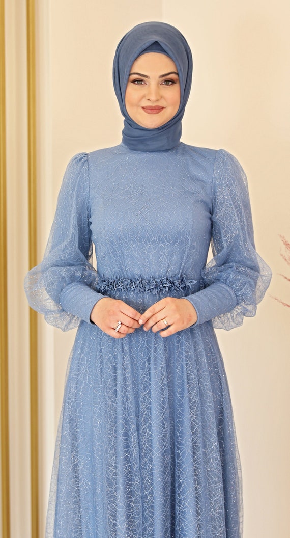 Muslim Wedding Dress / Party Wear / Prom Dress / Islamic Clothing / Muslim  Evening Gown / Caftan / Muslim Abaya / Glitter / Shimmer / Jilbab 