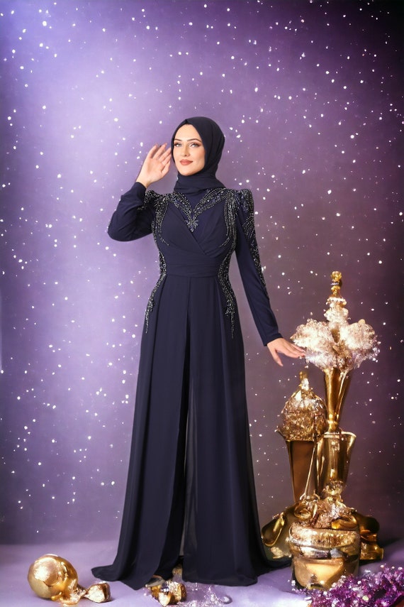 Muslim Wedding Dress, Long Dress, Evening Gown, Long Sleeve Maxi Dress,  Islamic Dress, Nikah Outfit, Hijab, Bridesmaid, Engagement, Henna - Etsy