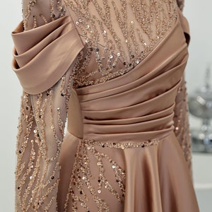 Wedding Dress / Islamic Clothing / Hijab Satin Evening Dress / Stylish / Abaya For Muslim / Summer Dress / Best Clothing / Dubai / Elegant Rose