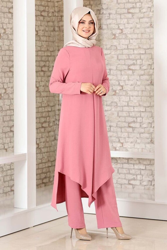 Tunic dress hijab clearance