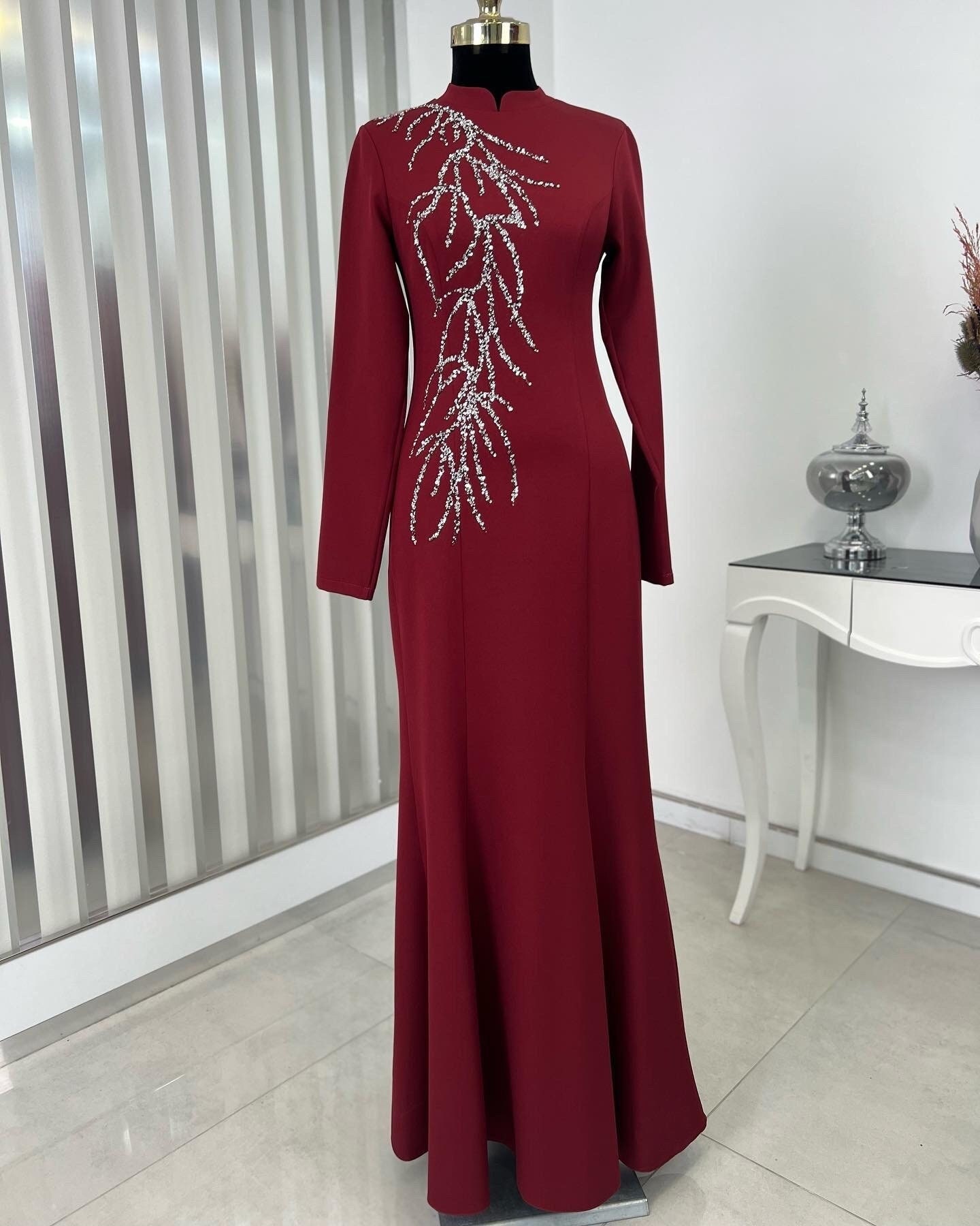 Satin Wedding Dress / Nikah / Islamic Clothing / Hijab Evening Dress