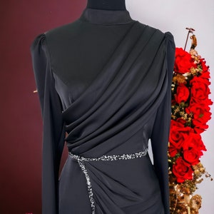 Satin Maxi Dress / Dubai / Islamic Clothing / Hijab / Prom Dress / Abaya For Women / Modest / Jilbab / Wedding Gown Dress / New / Exclusive