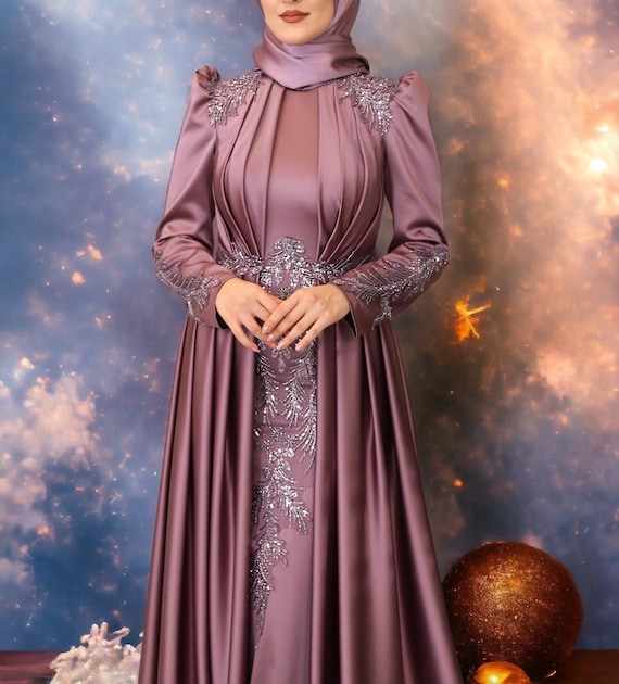 New Abaya Hijab Evening Dress Muslim Dress Modest Abaya for Muslim Big Size Wedding Dress Elegant Fashion Nikah Dress Etsy Canada