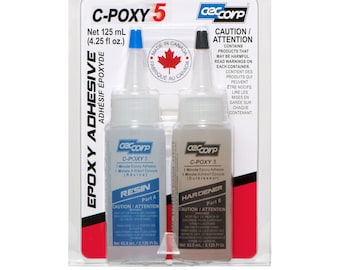 Epoxy Adhesive C-POXY 5 by CECCORP (4.25 Oz Combined) – 2 Part, Epoxy Glue