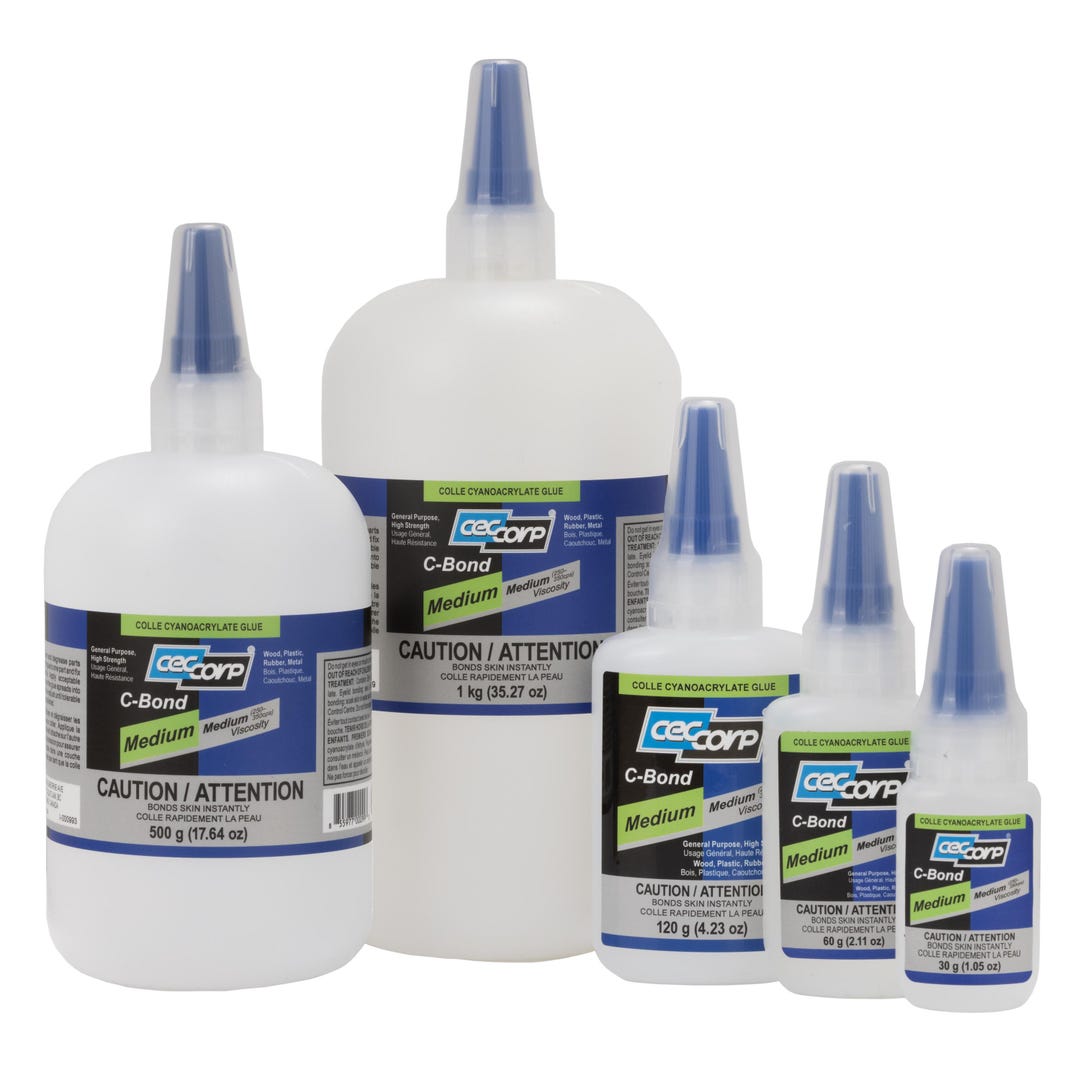 CECCORP C-bond Medium Super Glue, Medium Viscosity Cyanoacrylate ...