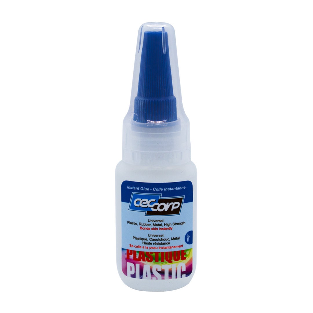 Super Glue Plastic Cyanoacrylate Glue by CECCORP 30 Grams / 1.05 Oz