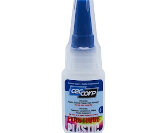 Super Glue Plastic Cyanoacrylate Glue by CECCORP (30 Grams / 1.05 oz.) – Thin Viscosity, Industrial Grade, All Purpose CA Glue