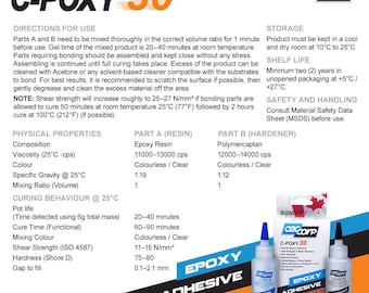 Epoxy Glue Adhesive C-POXY 30 by CECCORP (32 Oz Combined) – Medium