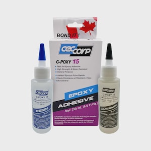 Colle époxy CECCORP C-POXY 15 (8,5 oz ensemble) - 2 composants, adhésif époxy