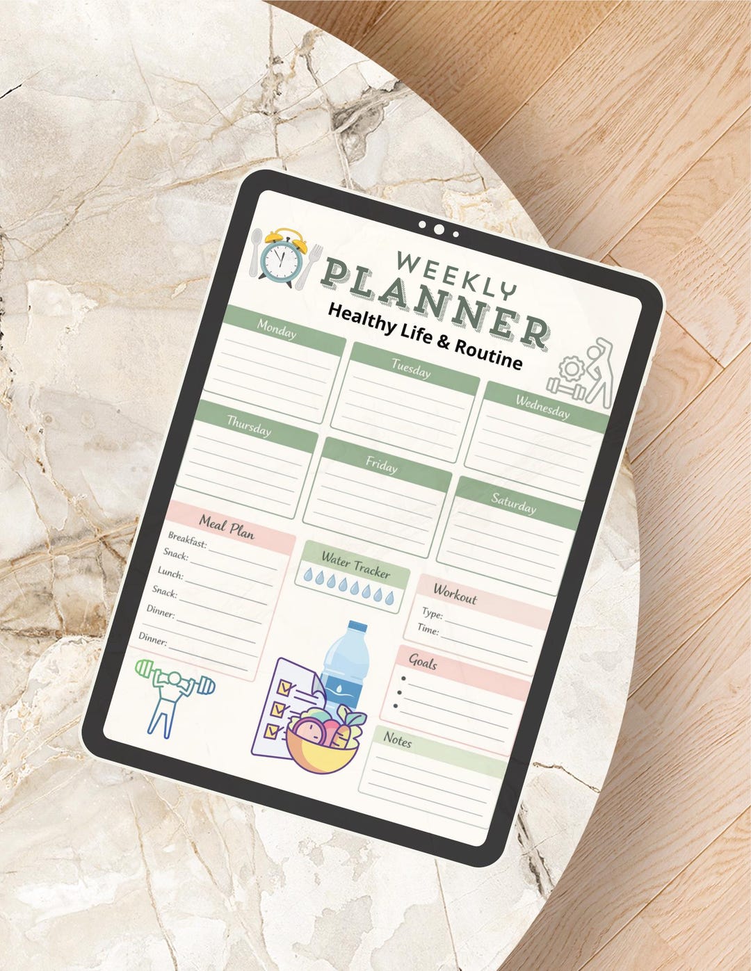 Weekly Fitness Planner Printable , Weight Loss Planner , Meal Prep ...