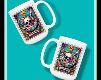 Cereal Killer Tarot Card Ceramic Coffee Mug 15 oz