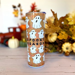 Spooky Season Fall/ Halloween Ghost Tumbler 20 oz