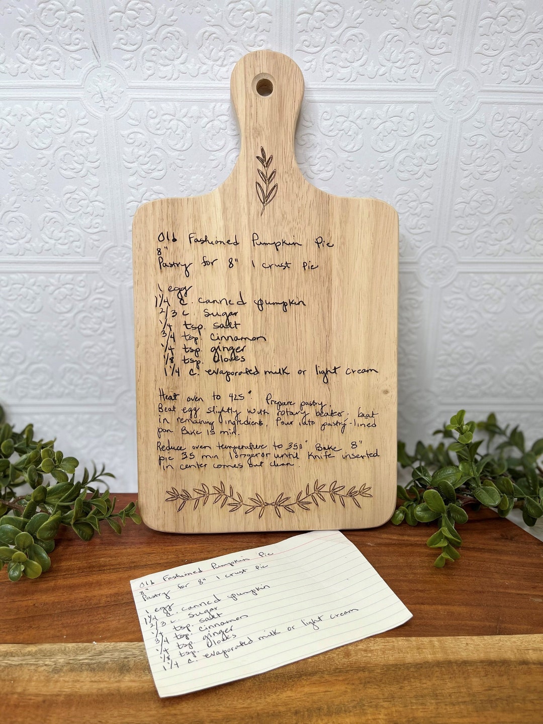 Custom Family Recipe Cutting Board Personalized Christmas Etsy