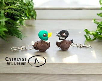3D Printed Duck Keychain: Articulated Mallard or Goose