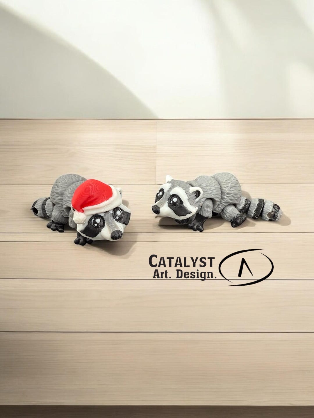 Mini Racoon Figures Mini Racoon Articulated Figure or Keychain Option, 3D Printed in Full ...
