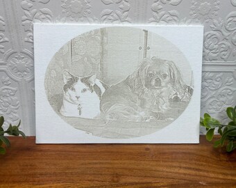DIY Custom Painting from Photo, 5”x7”Laser Engraved Art Craft, Paint Your Photo into Canvas Artwork, Art Gift for Kids + Art Lovers