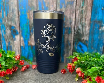 Smut Reader Laser Engraved Tumbler, Funny Book Lover women gift, Rose Romance Novel Book Club Valentine’s Day Bookish Wife Gift for her