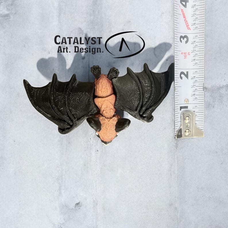 3D Printed Articulated Bat Fidget: Unique Desk Pet Toy - Etsy