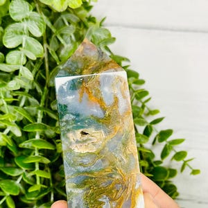 Ocean Jasper Tower, Multicolored Ocean Jasper Tower, Natural Ocean Jasper Crystal, Polished Ocean Jasper, Statement Piece, Home Decor