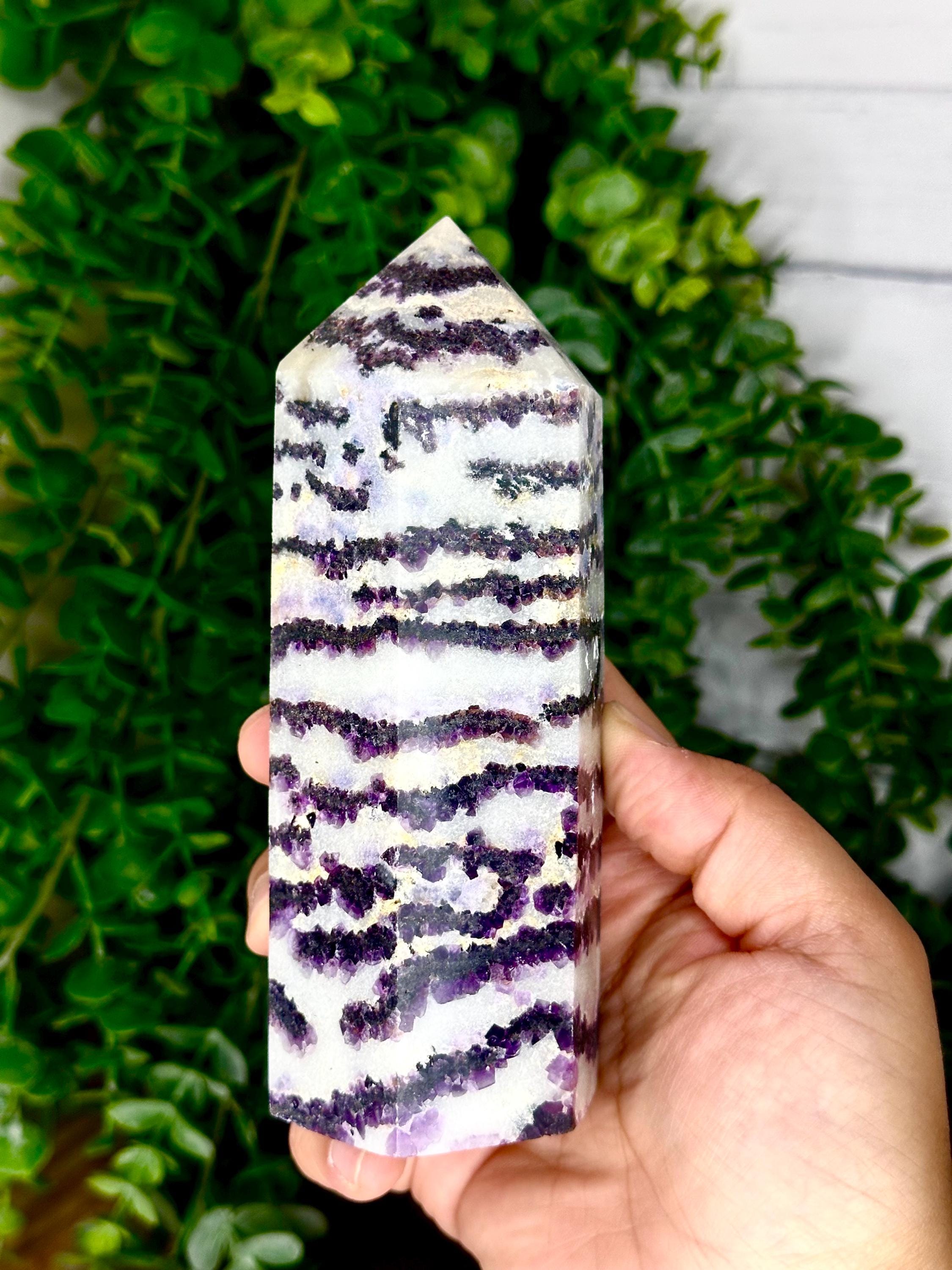 パワーストーン RARE XL Purple Zebra Jasper Tower, Purple Zebra Jasper Obelisk