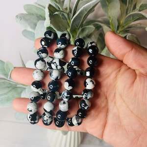 Orca Agate Bracelet, Natural Orca Agate, Stackable Bracelets, 10mm Orca Agate Bracelet, Crystal Jewelry, Forgiveness, Joy, Healing