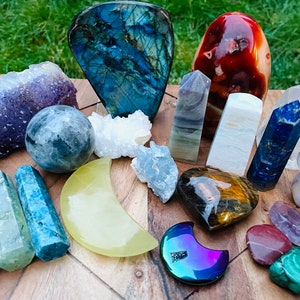 MEGA DEAL Crystal Mystery Box, Crystal Towers, Crystal Spheres, Crystal Tumbles, Raws, Specimens, Mystery Crystal Gift, Crystal Surprise Box