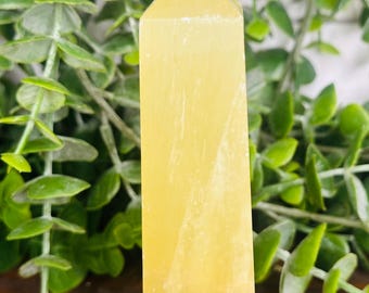 Torre di calcite al limone, calcite al limone, cristalli di alta qualità, calcite, torri di calcite, minerali naturali, regalo di cristallo, arredamento per la casa, meditazione