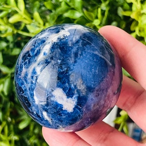 GORGEOUS Sodalite Sphere, Blue Sodalite Crystal, Polished Sodalite, Sodalite Crystal Ball, Spiritual Protection, Healing Stones
