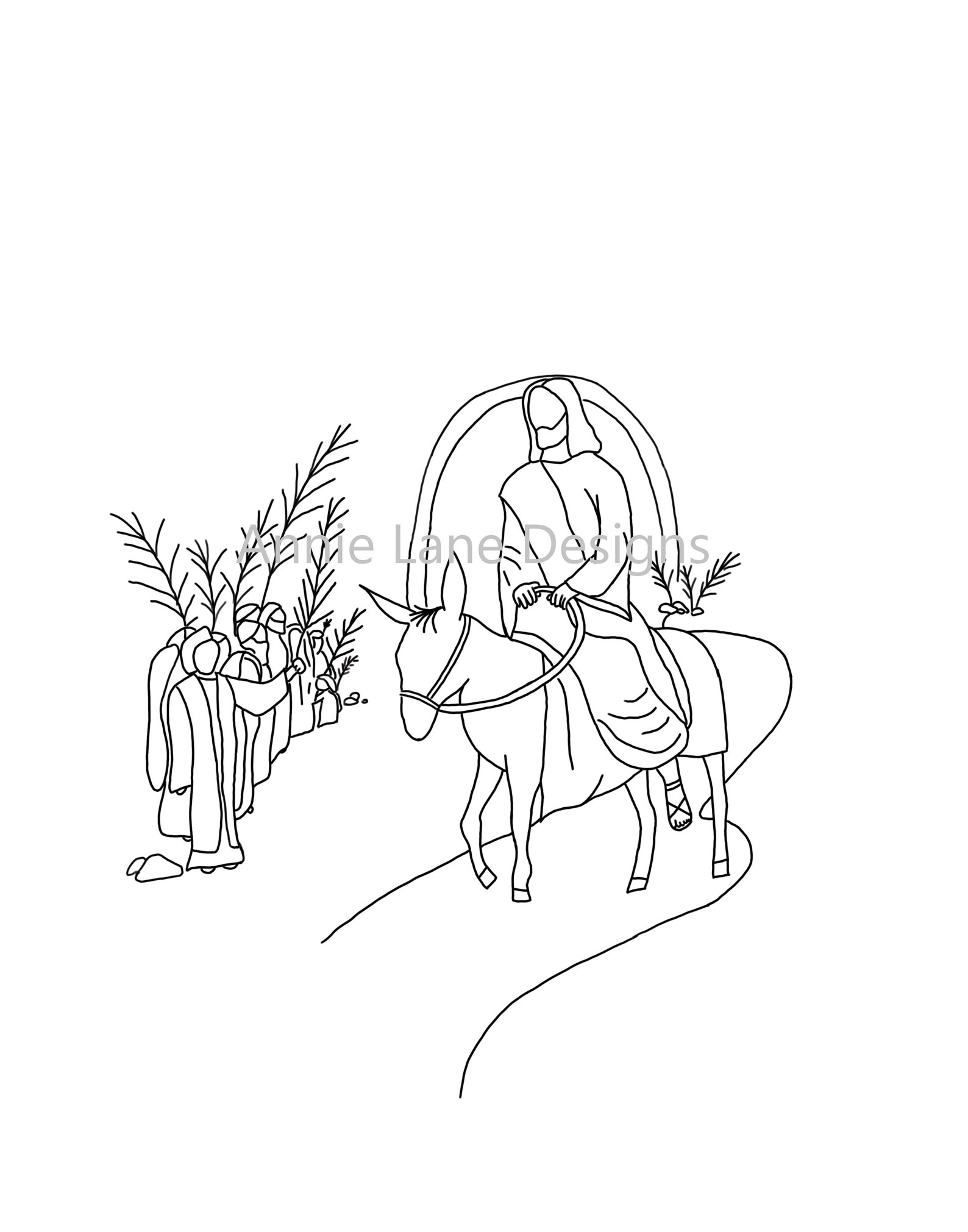 Set of 9 Life of Christ Simple Modern Pictures of Christ Line Drawings ...