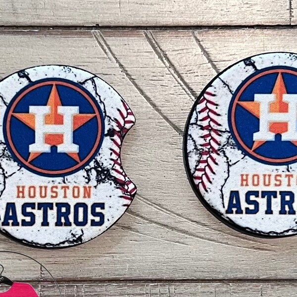 Houston Astros Baseball Car Coasters