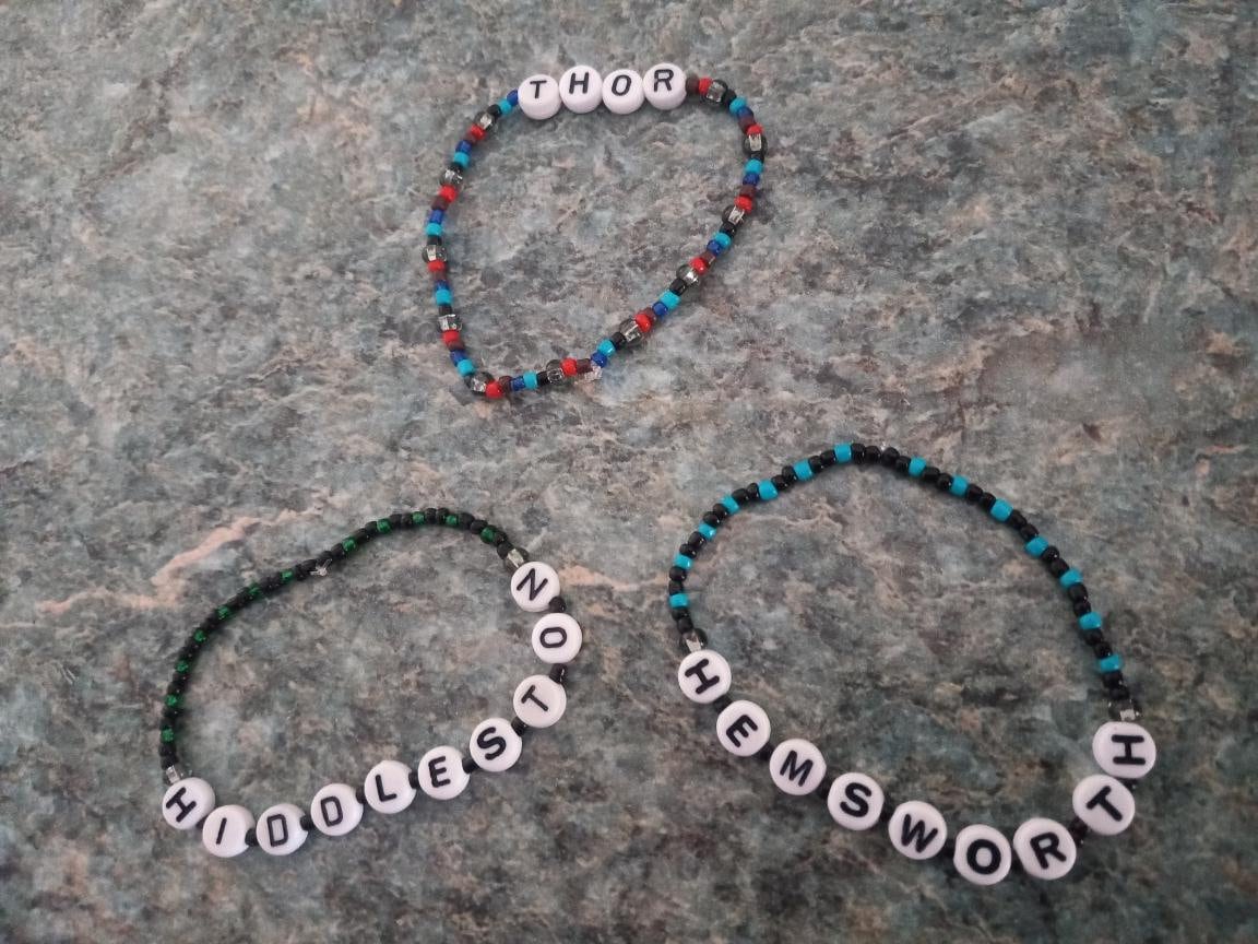 Thor, Tom Hiddleston, Chris Hemsworth Beaded Bracelet 3 Pack Etsy
