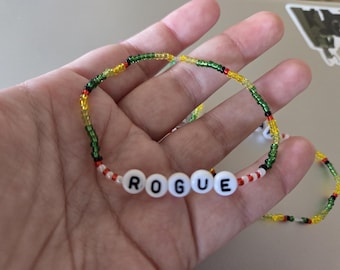 Gambit and Rogue Beaded Bracelets