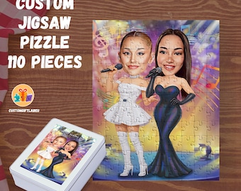 Aangepaste legpuzzel 110 stukjes | Gepersonaliseerde karikatuur op puzzel