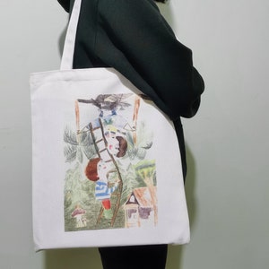 Fourre-tout de dessin au crayon de couleur du monde à l'envers, fourre-tout conçu pour les enfants, sac d'école, sac pour enfants