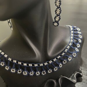 Handmade jewelry set, unique set of necklace and earrings, traditional jewelry set knitted with glass beads using crochet, mother's day gift