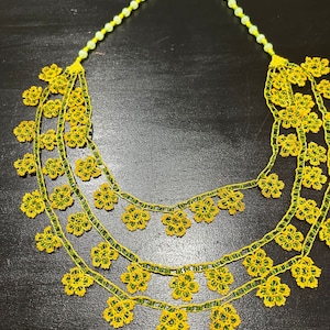 Handmade necklace, unique set of necklace, traditional necklace knitted with glass beads using crochet,fine craftsmanship, mother's day gift