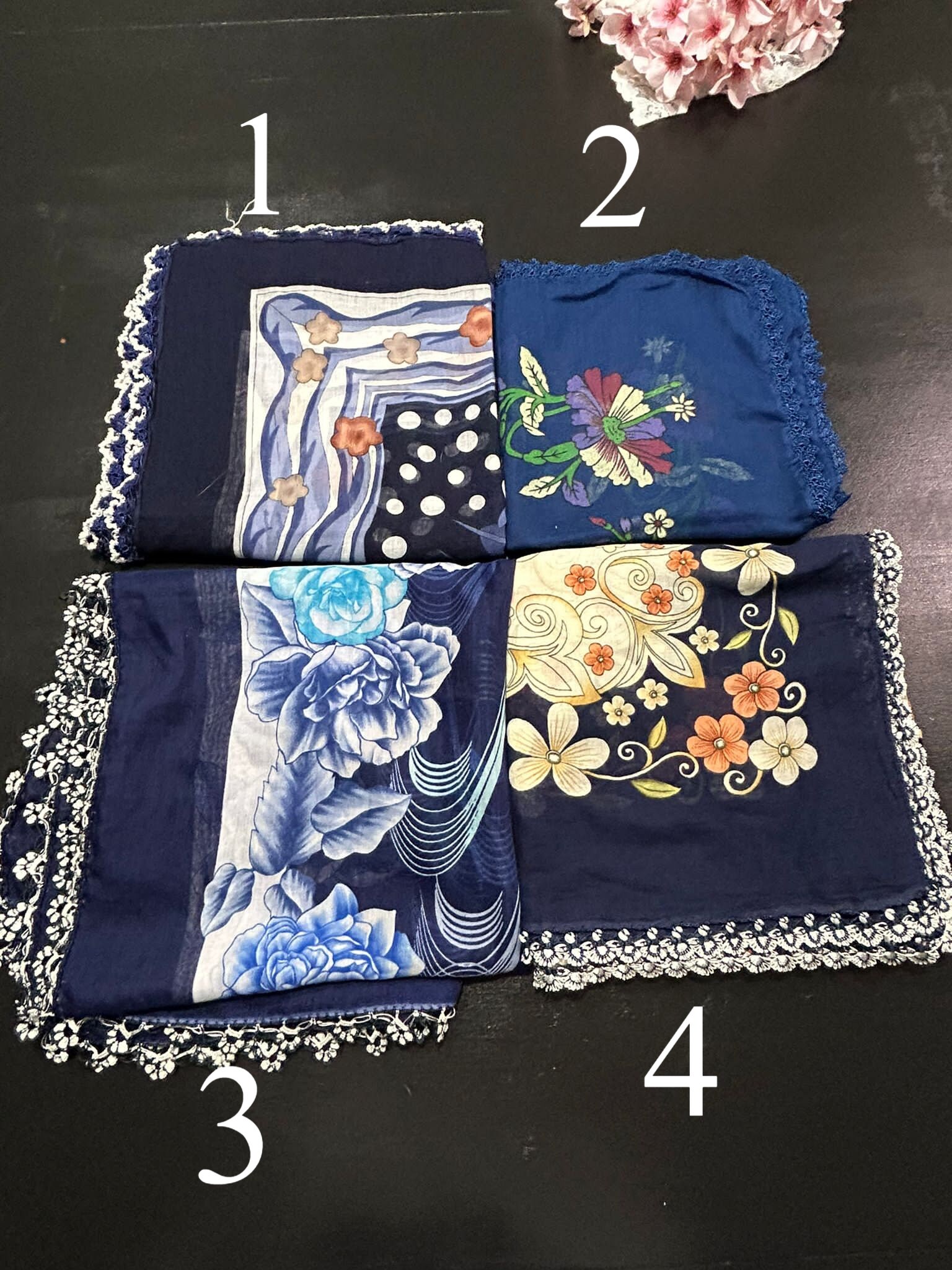 Authentic Ottoman Design - Turkish Scarf for Women - Traditional Scarf, needle lace decorated with beads, floral pattern, mother's day gift