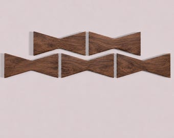 Hardwood Bow Tie Inlays, 5 Butterfly Keys for Live Edge Slab and Table Repair