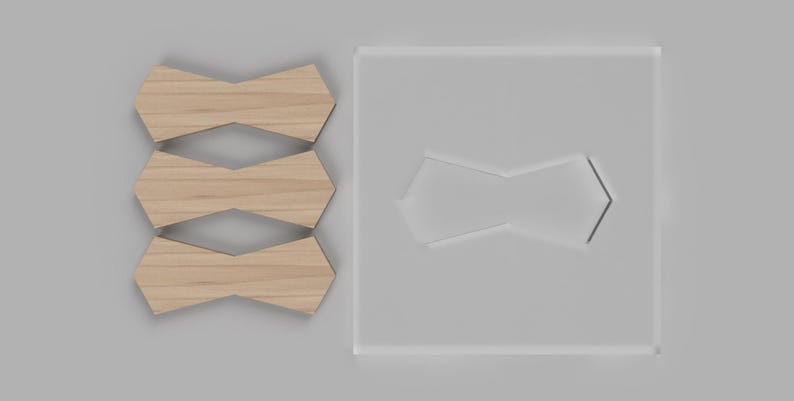 Octagon Router Octagon Inlay Template Acrylic Router Jig Modern Geometric Stitch Key ...