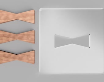 Hourglass Dutchman Inlay Template Kit, Acrylic Router Jig, slimline ties for Live Edge Crack Repair, Bow Tie Woodworking Jig for Slab Repair