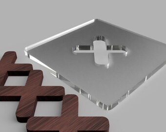 X Stitch Inlay Template Kit, Acrylic Router Jig for Live Edge Slab Crack Repair, Epoxy Tables, Small Medium Large Sizes