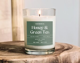 Candle Label Template, Candle Label Template Editable, Candle Label Template Canva, Candle Jar Label Template, Modern Candle Label Template