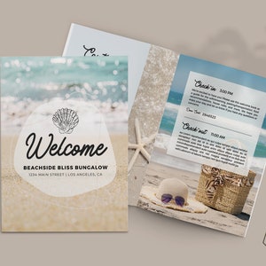 Airbnb Welcome Book, Airbnb Welcome Book Template, Airbnb Welcome Book Template Canva, Welcome Book for Vacation Rental