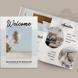 Airbnb Welcome Book, Airbnb Welcome Book Template, Airbnb Welcome Book Template Canva, Welcome Book for Vacation Rental