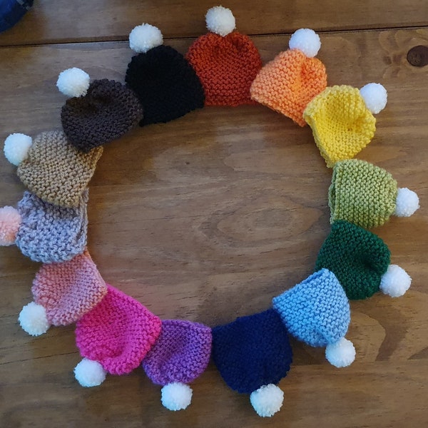 Colourful Mini Bobble Hats