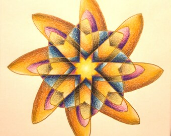 Personalized Birth Mandala - Unique Birth Gift - also a beautiful Wedding Gift or Memorial Gift, handmade artwork