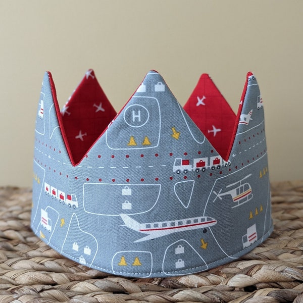 Airplane Ride and Airport Themed Fabric Crowns! Birthday Party and Dress Up Pretend Play. Celebrate your child's first plane ride!