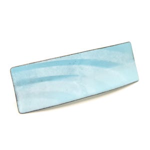 Haarschmuck, Emaille-Haarspange,   beidseitig emailiert, helle Blautöne